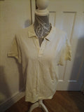 Mens George Size XL off White Short Sleeved Polo