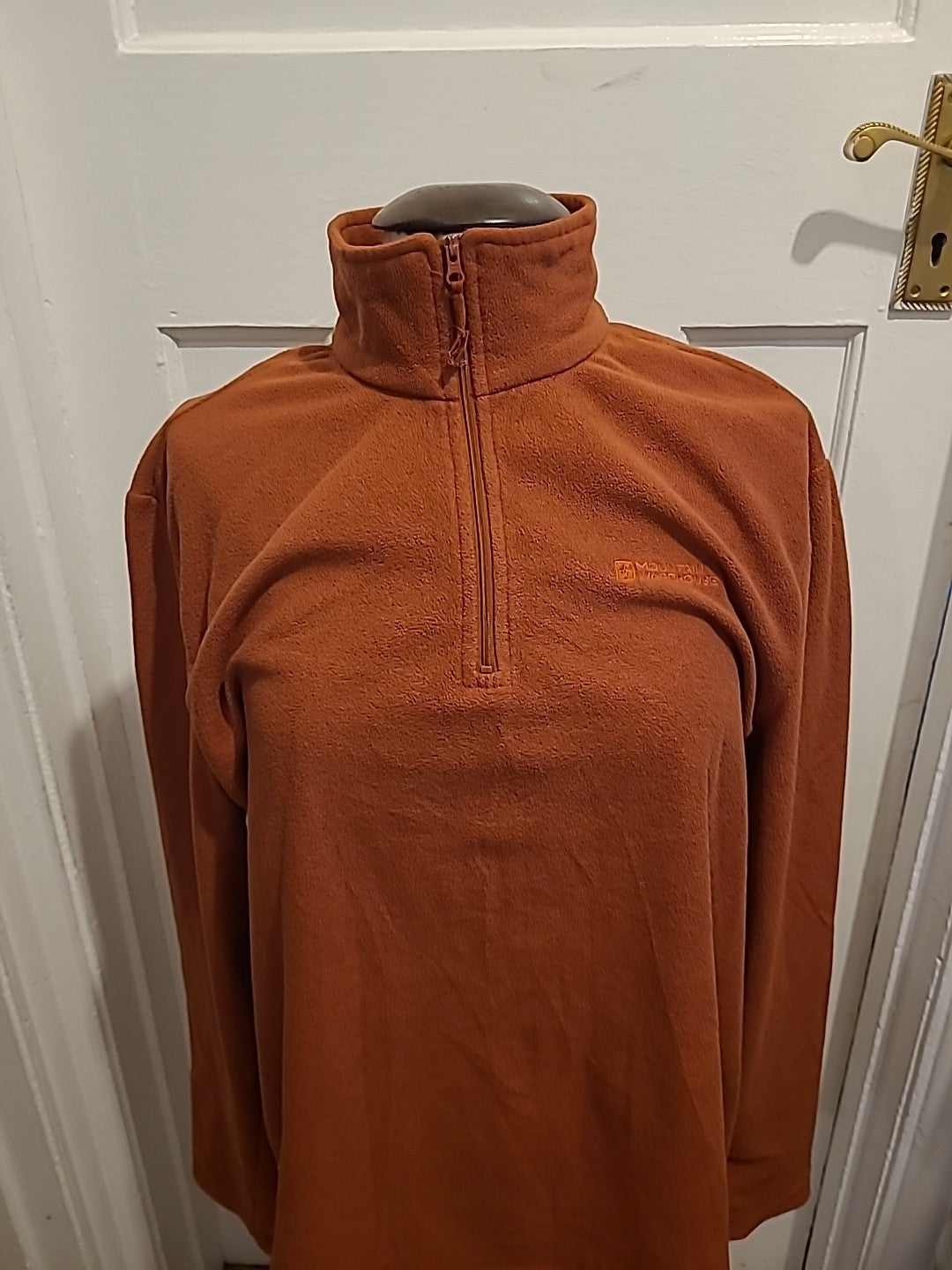 Mens Mountain Warehouse Size Large Burnt Orange Long Sleeved Jumper