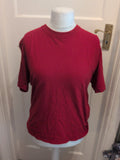 Ruffhewn Small Red Cotton Short Sleeve Plain T-shirt