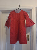 Brand New Girls Dondolo 10 Years Red Short Sleeved Dress Rrp $86.00