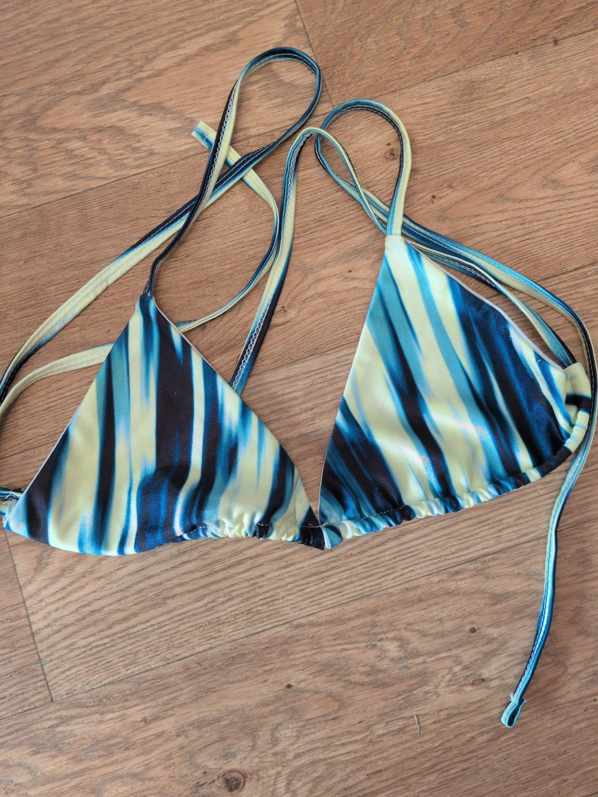 Large Stripe Bikini Bra