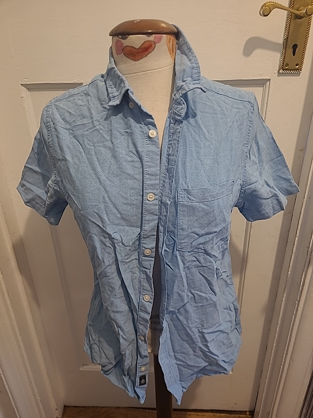 Mens Burton London Blue Short Sleeve Shirt