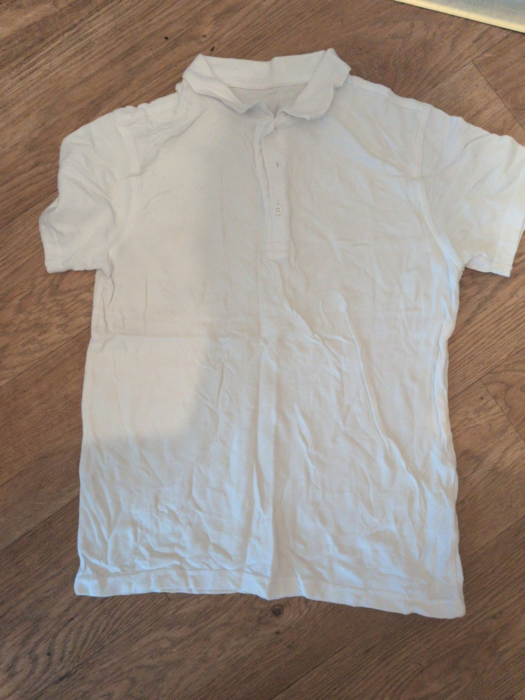 George 10-11 Years White Short Sleeve Polo Shirt School