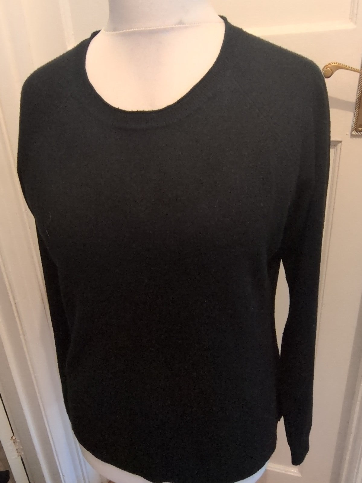 Primark 14 Black Rear Zip Long Sleeve Lightweight Jumper