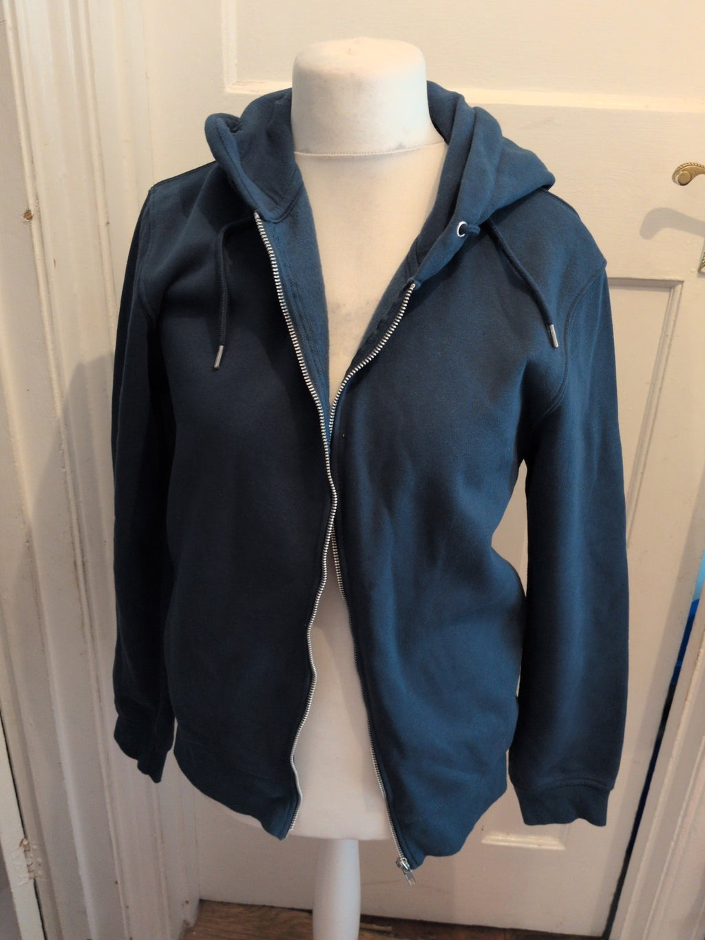 Mens Primark Medium Dark Teal Full Zip Hoodie