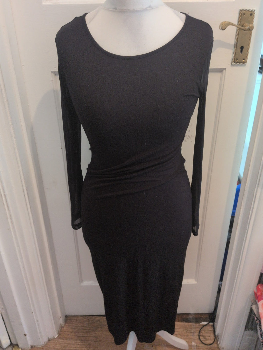 H&M Small Black Long Sleeve Pencil Dress