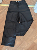 Next 8R Wide Leg High Rise Crop Pleather Trousers