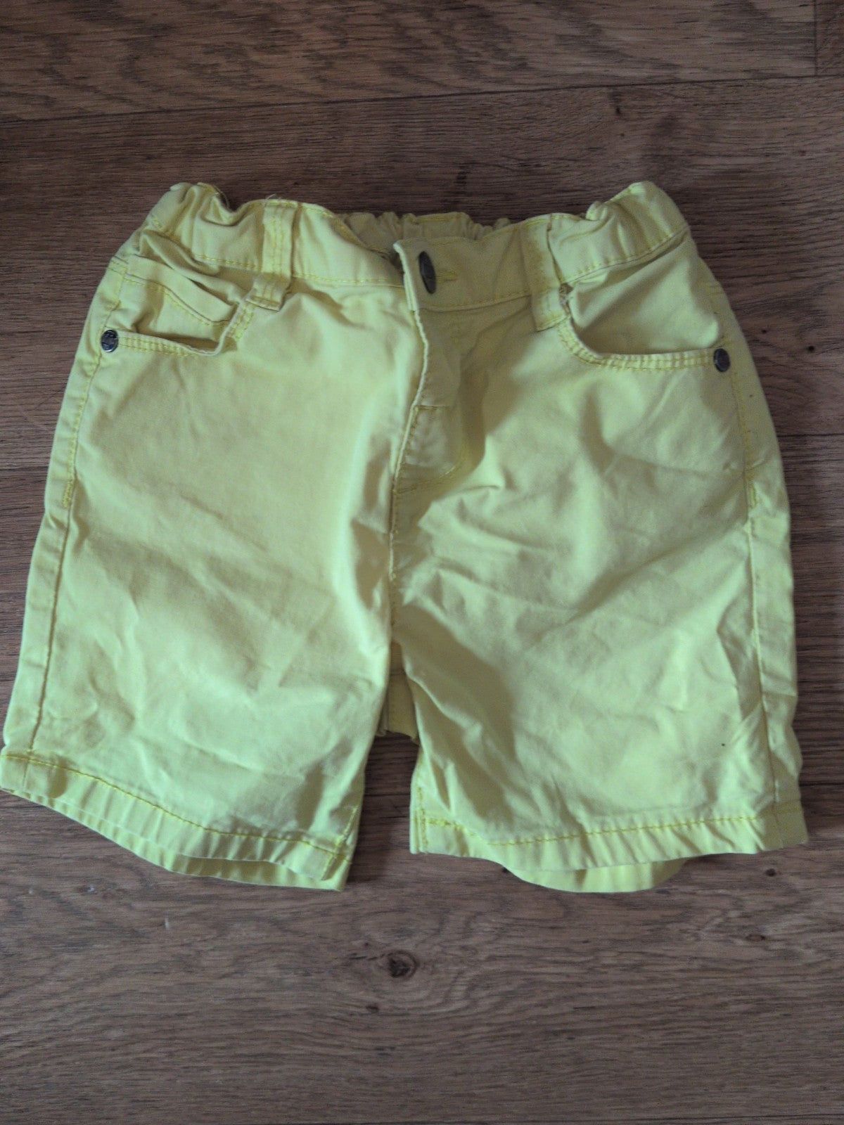 Fagottino 2-3 Years Yellow Elasticated Denim Shorts