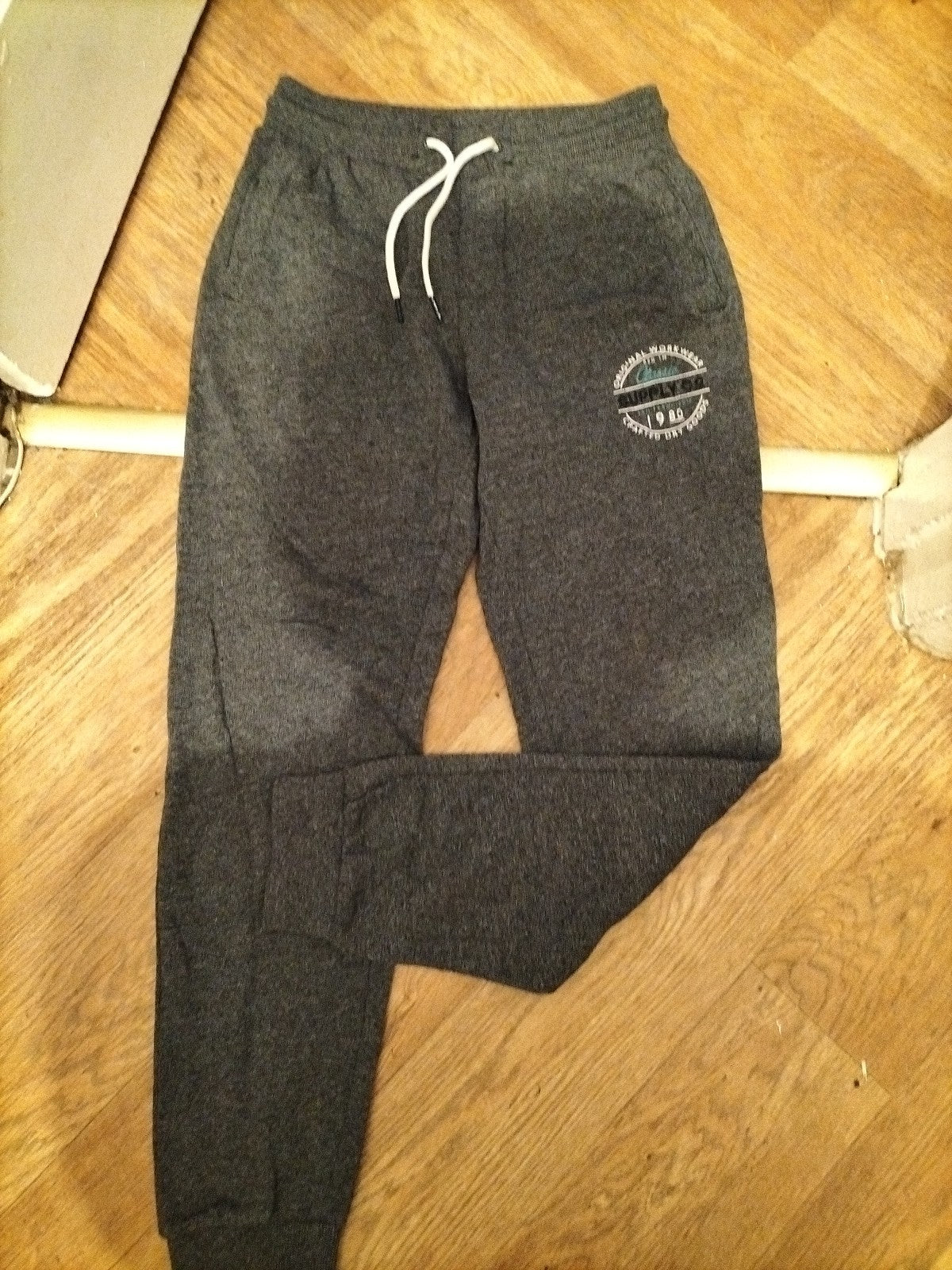 Mens F&F Size Small Grey Fleck Elasticated Joggers