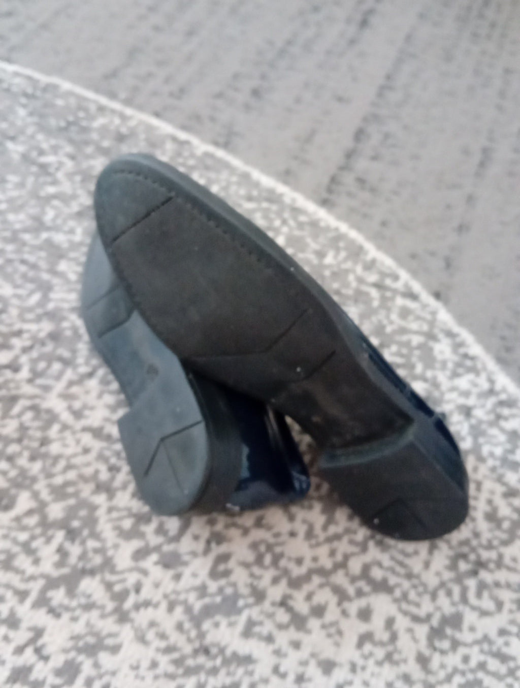 Ladies Size 5 Navy Patent Lace Ups [ No Laces]