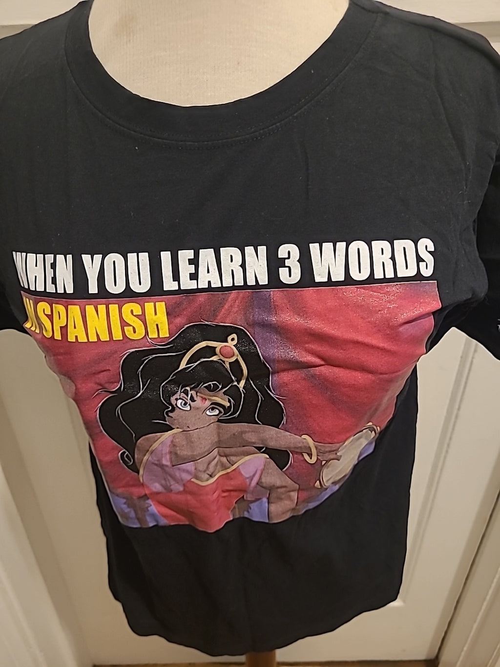 Ladies Zara Disney Size Small Black Aladdin Tshirt