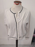 M&S 14 Black And White Buttoned Cardigan