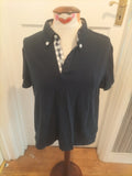 Mens Sttlzmc Size Medium Navy Short Sleeved Polo Shirt