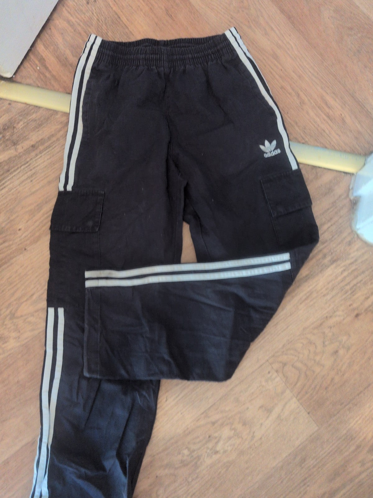 Adidas Small Black With White Cargo Jogger