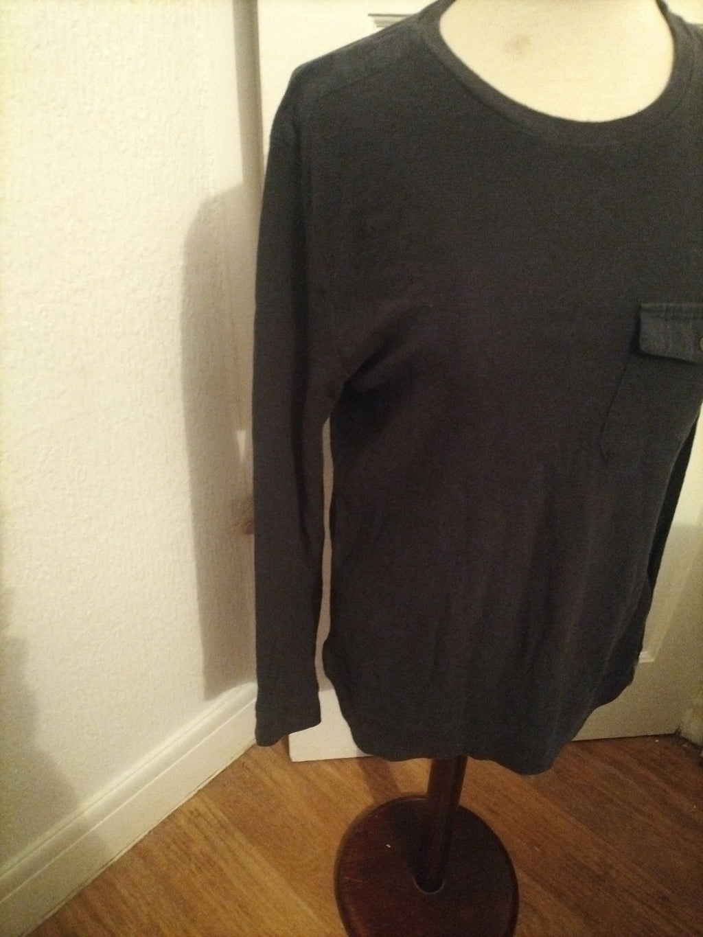 Mens Peacocks Size Medium Navy Long Sleeved Pyjama Top