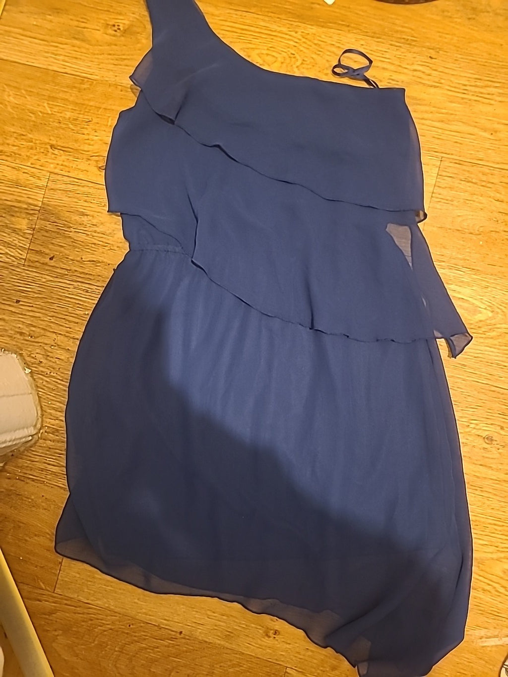 Ladies Rage Size 10 Dark Blue Cold Shoulder Lined Dress