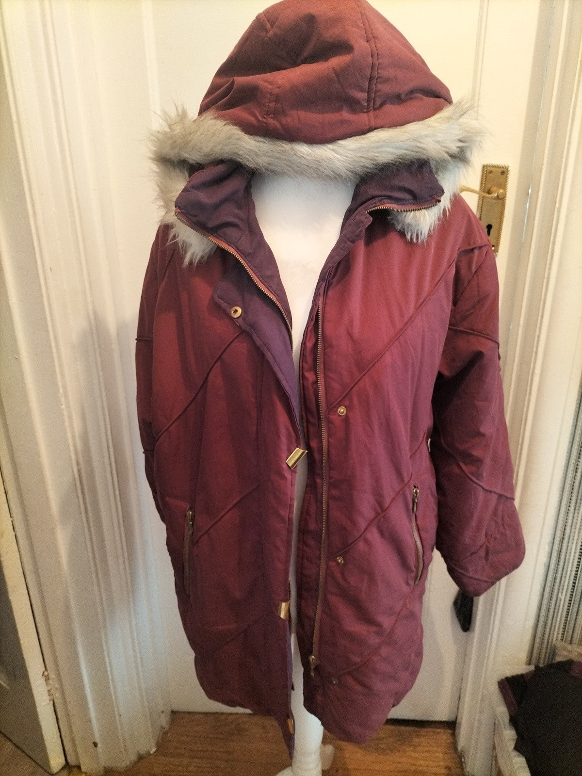 Afibel 16/18 Faux Fur Purple Coat