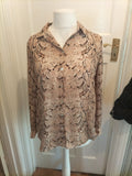 Ladies Rose+Olive Size Medium Multicoloured Animal Printed Long Sleeved Buttoned