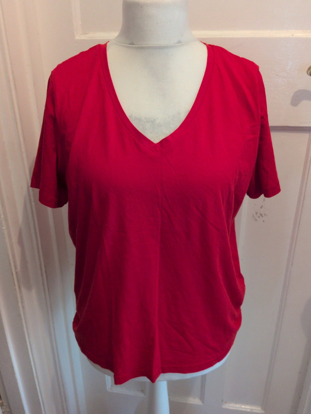 Primark XL Red V Neck Short Sleeve T-shirt