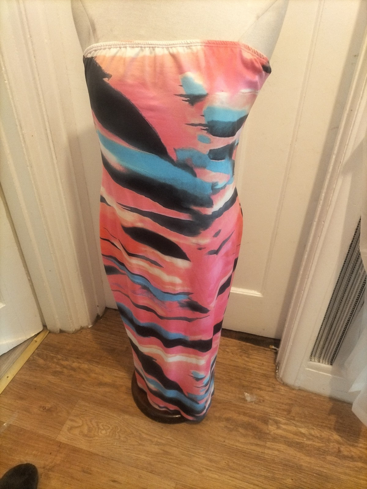Ladies Size Large Multi Color Boobtube Dress