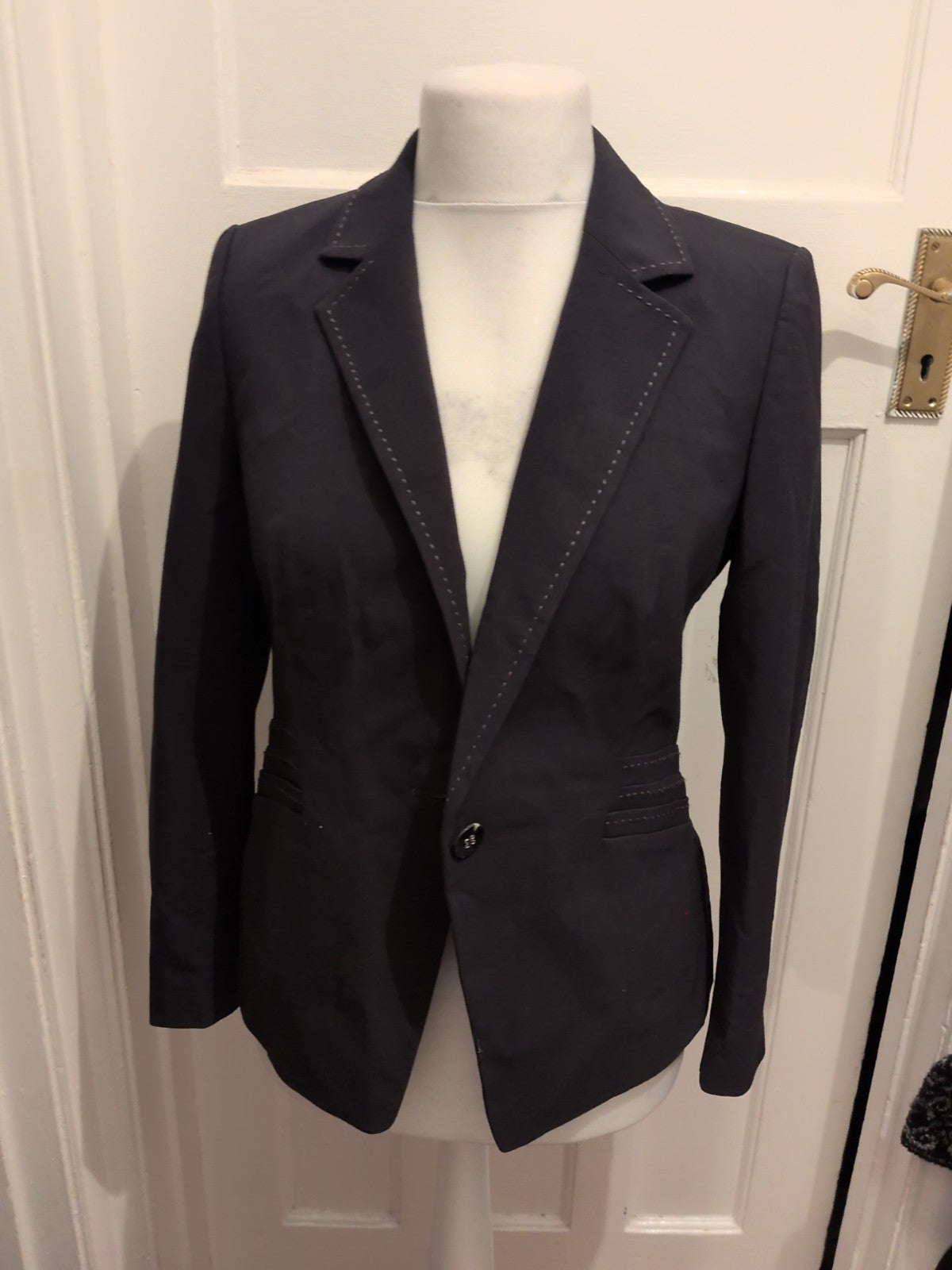 M&S Collection 12 Black Collared Blazer
