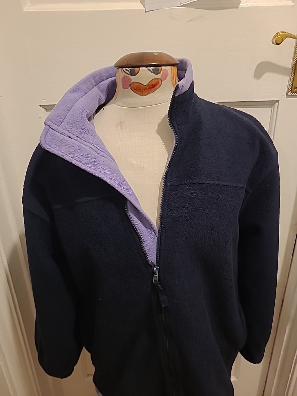 Ladies For Women Size 10/12 Black Zipped Pullover Jumper