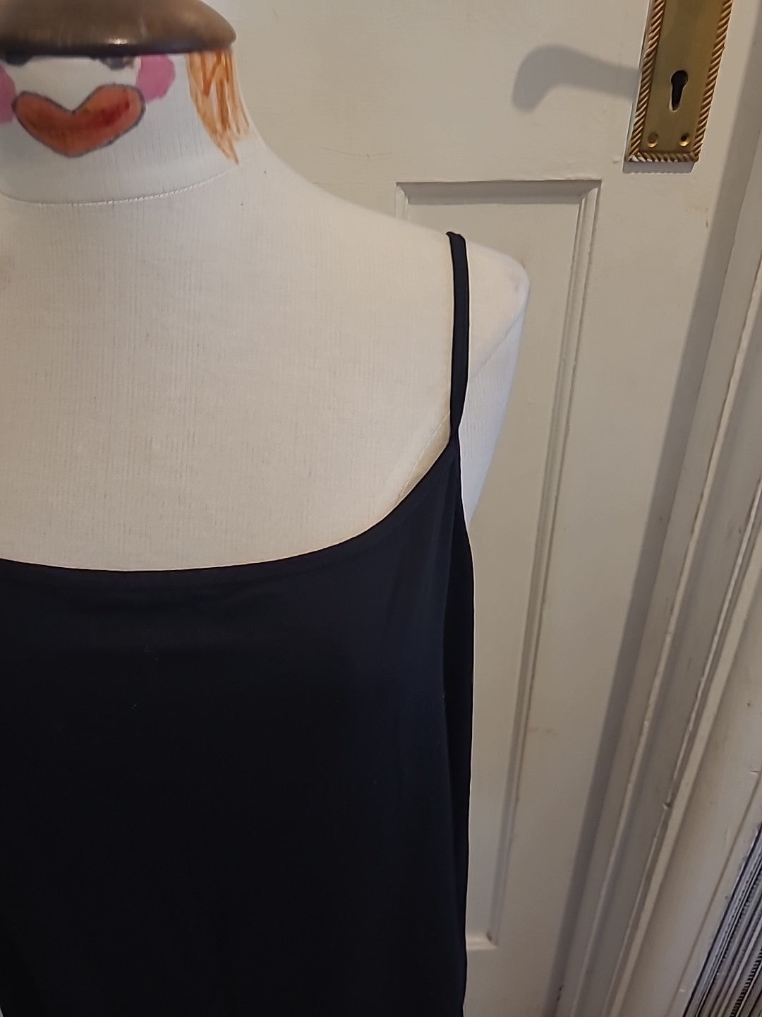 Ladies Black Strappy Top Size 22 BM Collection