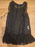 Brand New Ladies New Look Size 8 Black Spotty See Through Sleeveless Blouse
