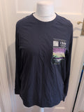 Urban Threads Medium Navy Long Sleeve Printed T-shirt