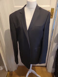 Mens F.LLI Cerruti Chest 44 Long Dark Grey Long Padded Blazer