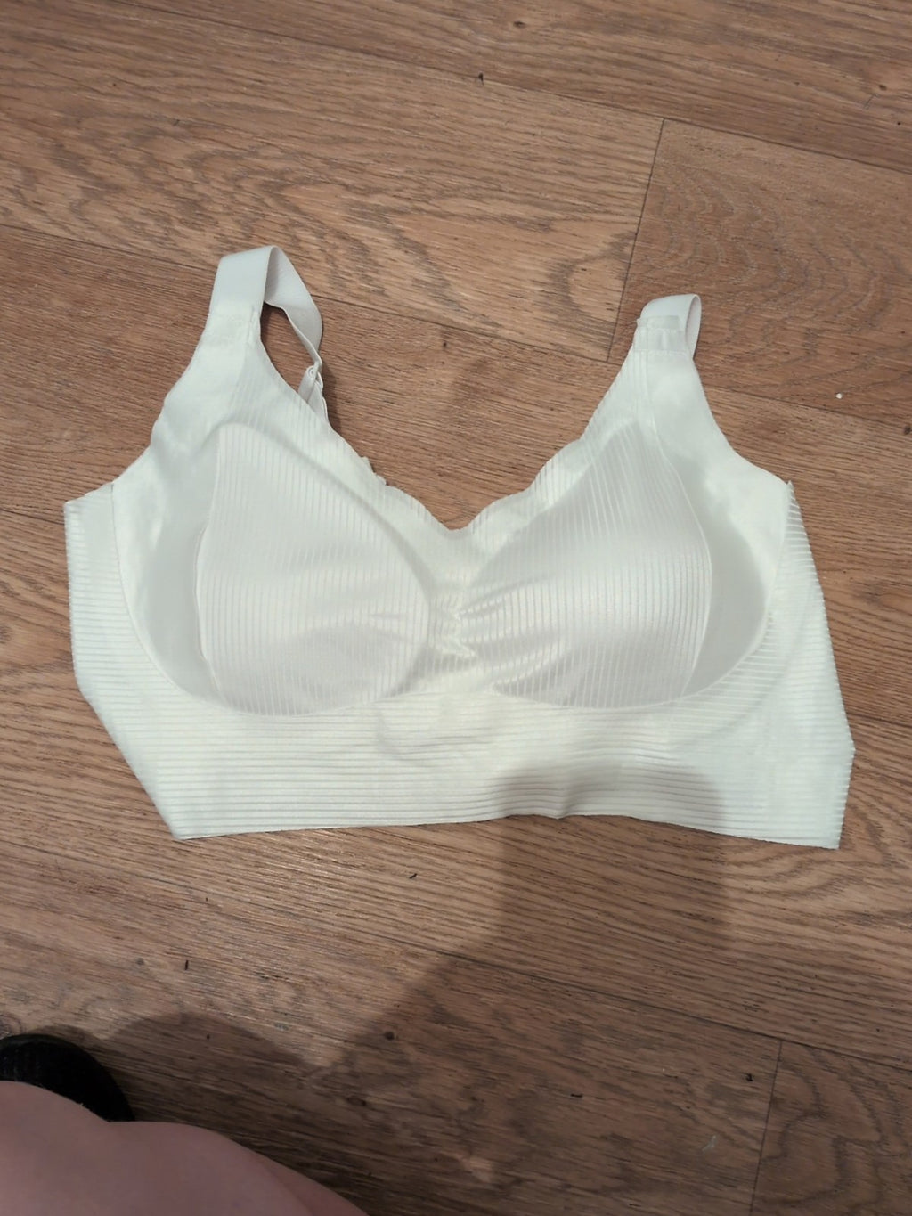 3XL Off White Padded Non Lined Bra