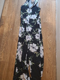 Ladies Size Small Spotted Floral Sleeveless Jumpsuit