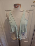 Ladies Cider Size Medium Mint Sleeveless Cardigan Open
