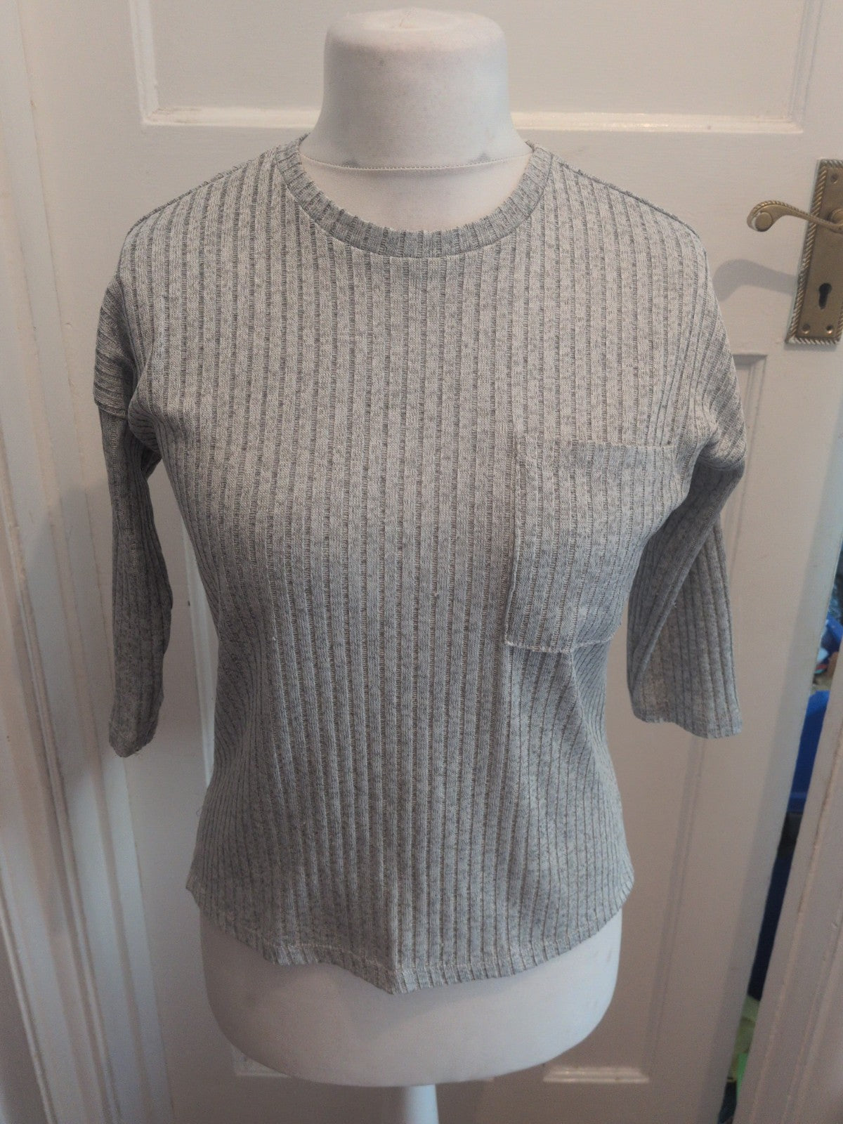 Primark 2XS Grey Long Sleeve Oversize T-shirt