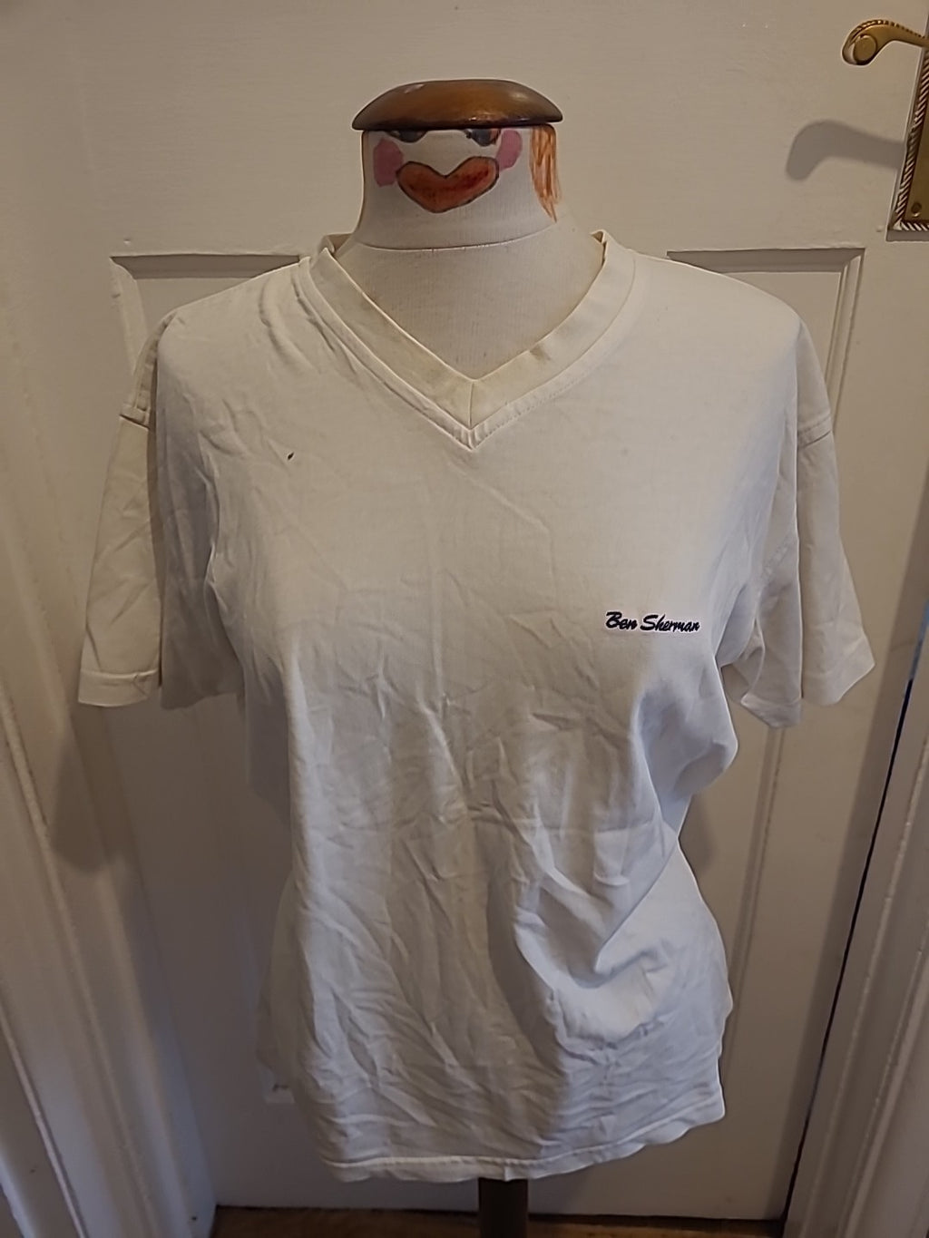 Mens Ben Sherman Size Medium White Tshirt