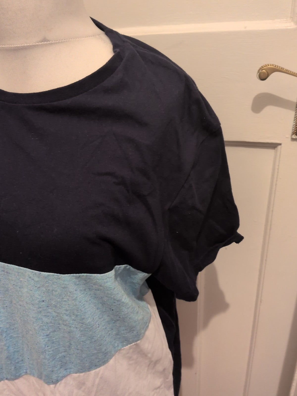 Mens Primark Size 2xl Blue/Navy/White Short Sleeved T-shirt