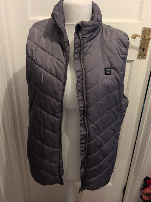 3XL Grey Sleeveless Puffer Jacket