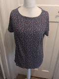 Bonmarche 20 Navy Red And White Short Sleeve T-shirt