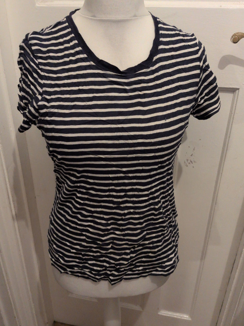 Tu 16 Navy Stripe Short Sleeve T-shirt