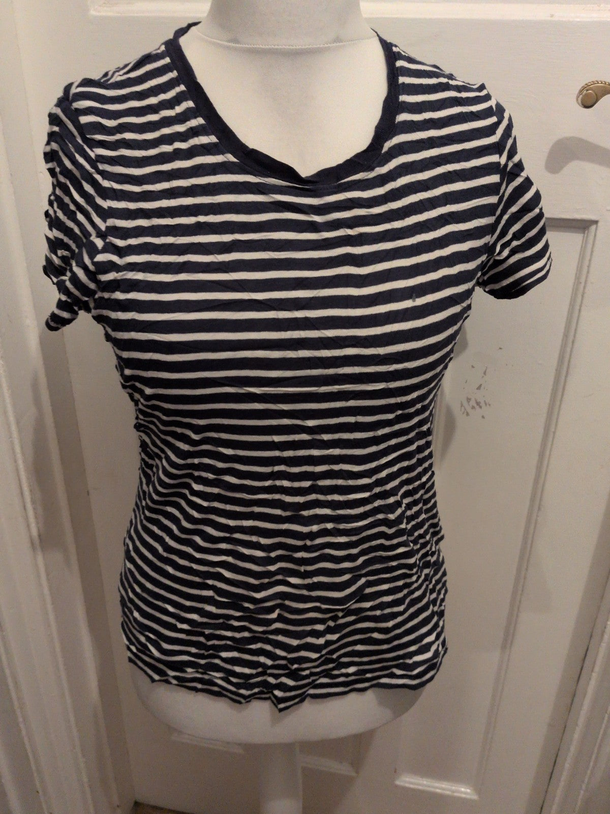 Tu 16 Navy Stripe Short Sleeve T-shirt