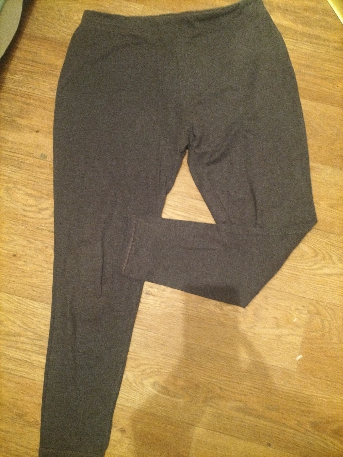 Ladies Damart Size L Browny Grey Elasticated Leggings