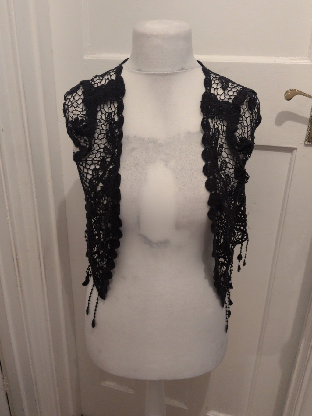 Peacocks Small Black See Through Sleeveless Blouse