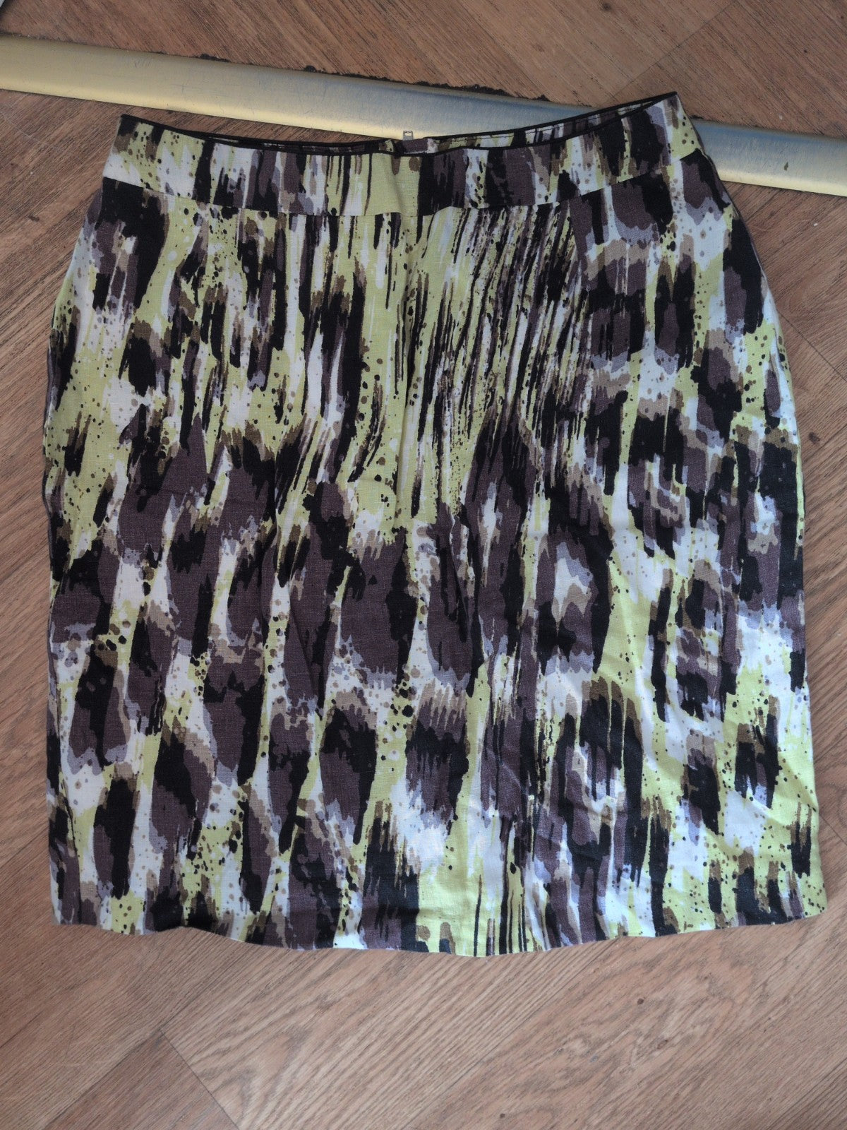 Marks And Spencer 12 Lime Pattern Skirt