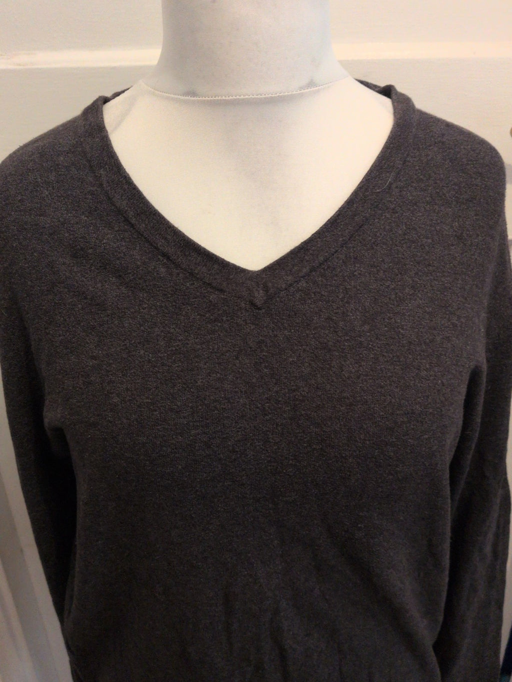 Next Large Grey V Neck Pullover Jumper
