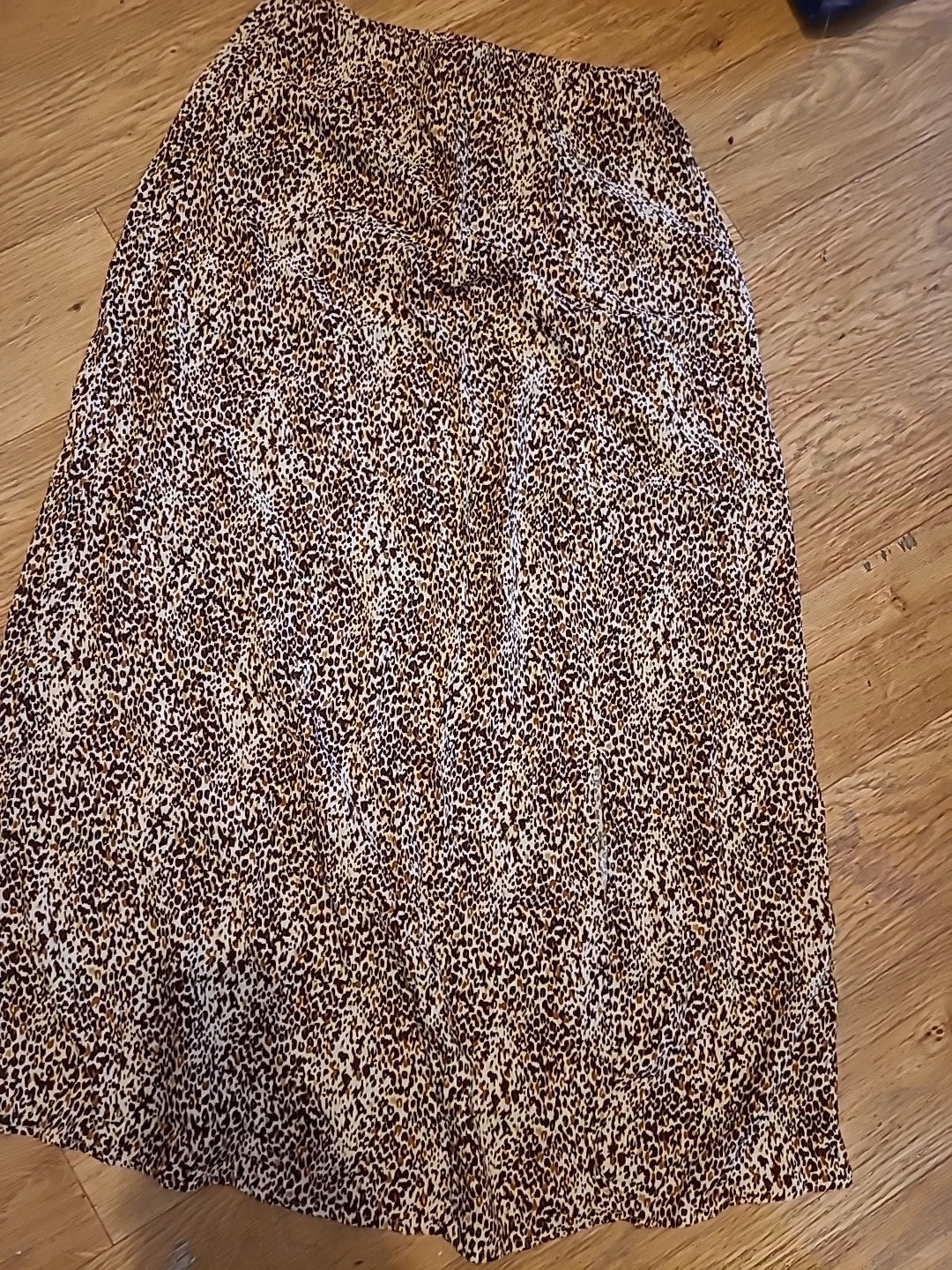 Ladies B.Young Size Euro 36 Leopard Print Elasticated Long Length Skirt