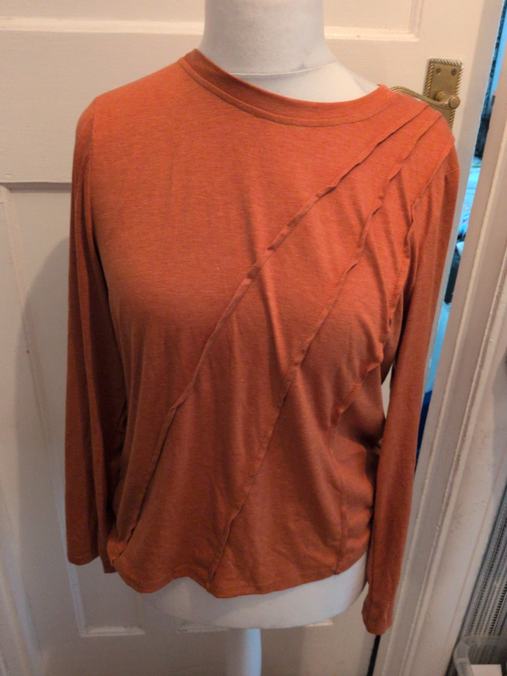 Large Orange Long Sleeve T-shirt