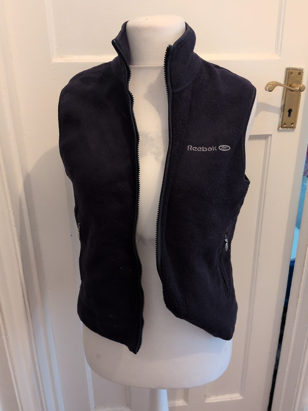 Reebok 14 Navy Full Zip Gilet Waistcoat