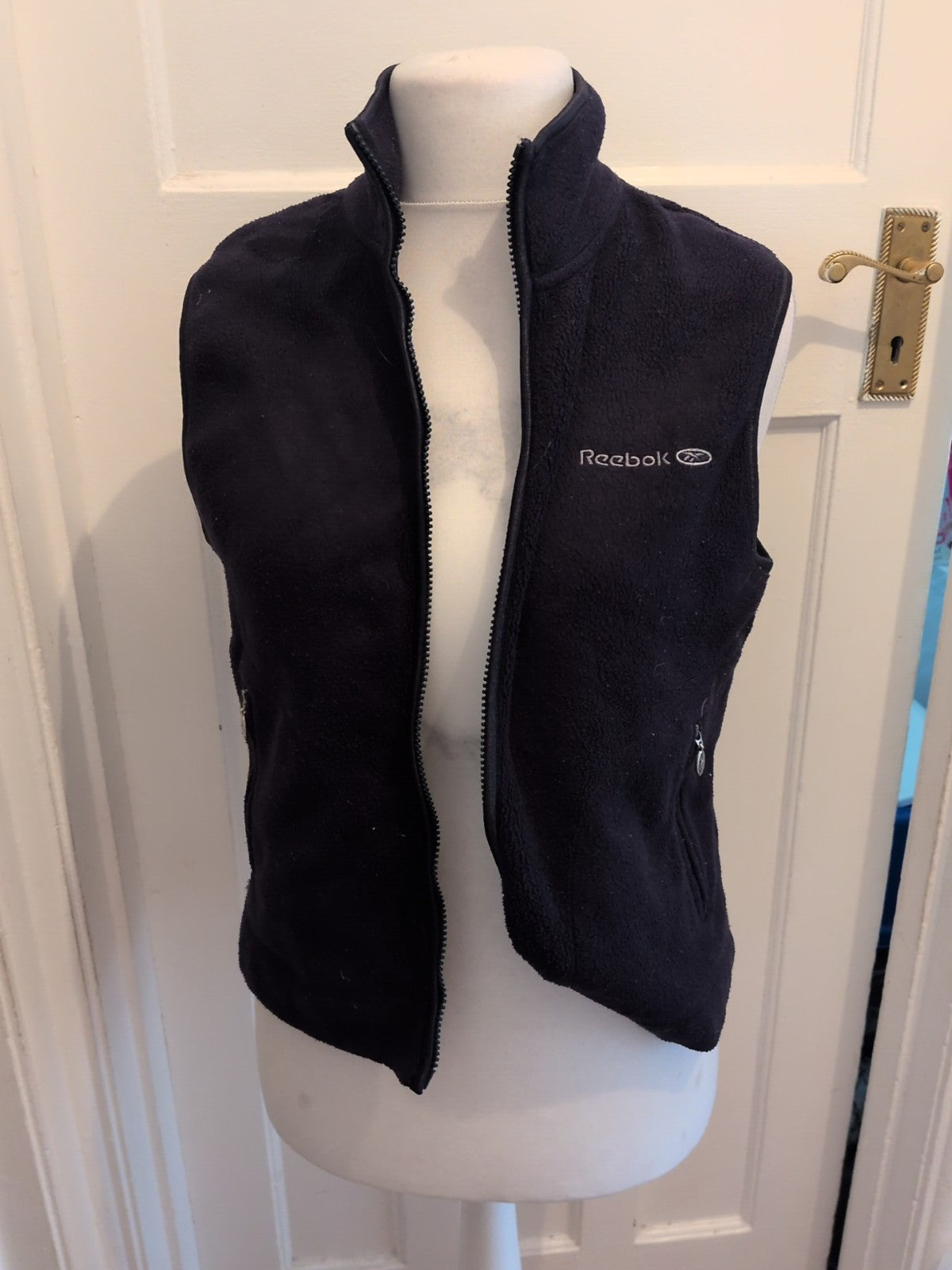 Reebok 14 Navy Full Zip Gilet Waistcoat
