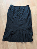 Ladies Marks And Spencers Size 12 Black 27 Inch Slight Flare Skirt