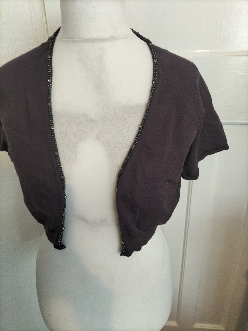 Ladies Fenn Wright Manson Size 18 Dark Purple Shoulder Cardigan